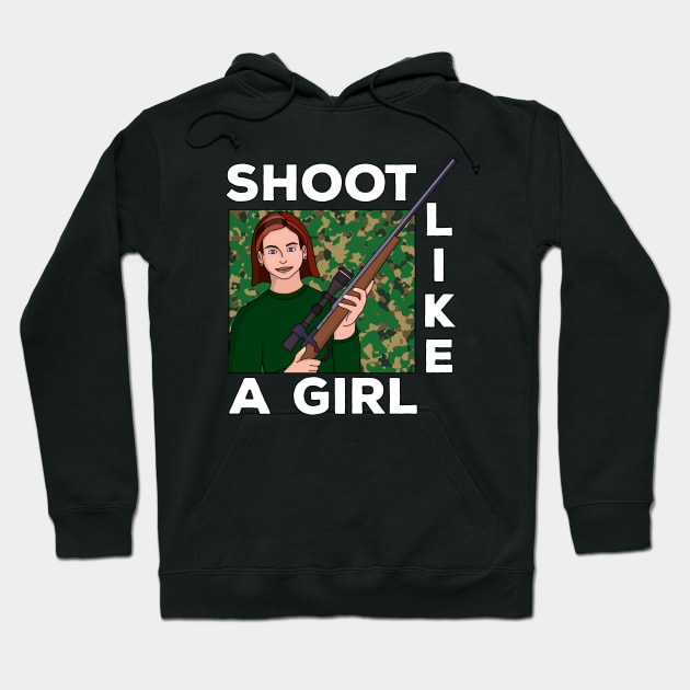 Shoot Like a Girl Hoodie by DiegoCarvalho